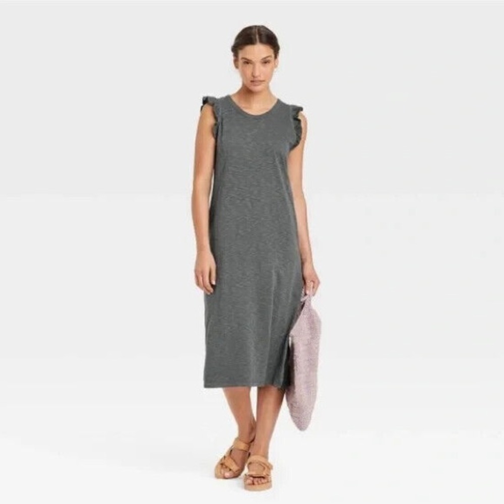 Universal Thread Gray Midi Dress
